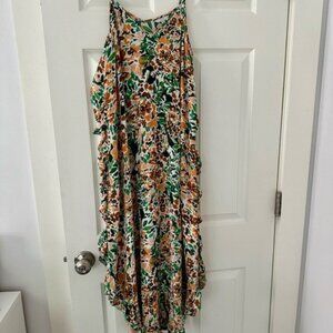 Joie 100% Silk Floral Midi Dress - Size S